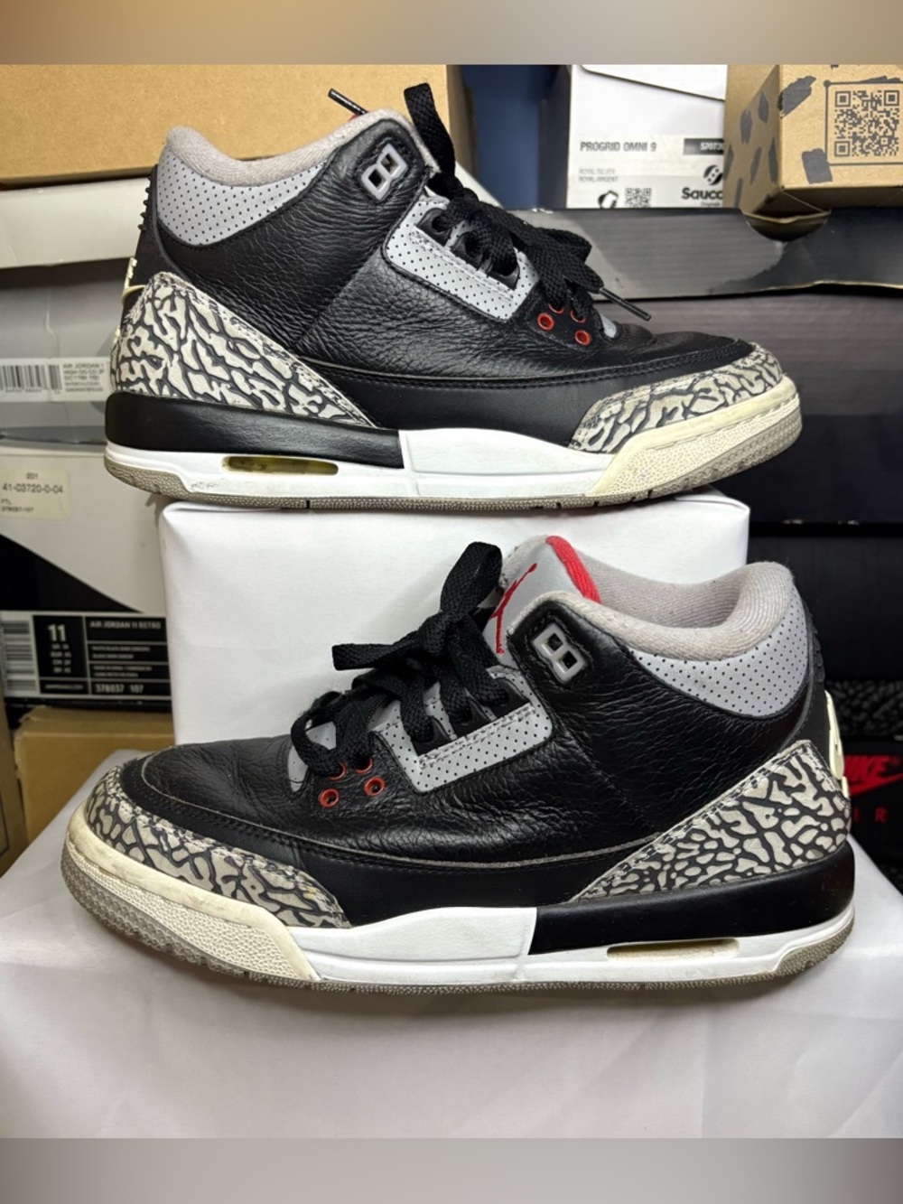 Size 5.5Y - Jordan 3 Retro Black Cement OG 2018